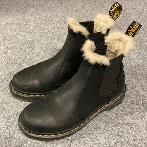 Dr. Marten leonore fur lined Chelsea boots
